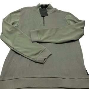 Ted Baker Sage Green Zip Up Sweater